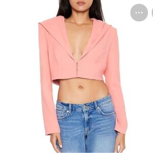 Forever 21 Pink Cropped Blazer